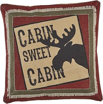 Amazon Com Olivia S Heartland Cabin Sweet Cabin Pillow Kitchen