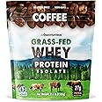 Opportuniteas Grass Fed Coffee Whey Protein Isolate Powder - 27g Protein Powder Without Artificial Sweeteners, Hormone-Free Cows, Non GMO - 2.5lb