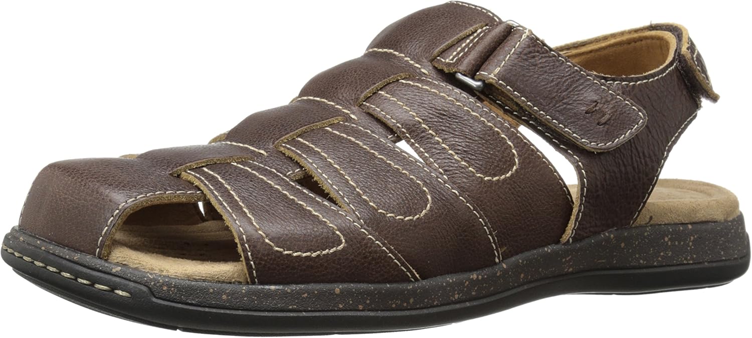 G.H. Bass & Co. Men's Hutchison Flat Sandal, Briar, 7 M US