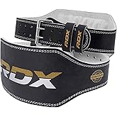 RDX Weight Lifting Belt Gym Exercise Workout, 6 inch Leather Padded Lumbar Back Support Men Women, 10 Adjustable Holes, Powerlifting Bodybuilding Deadlift, Squat Fitness Strength Training Equipment