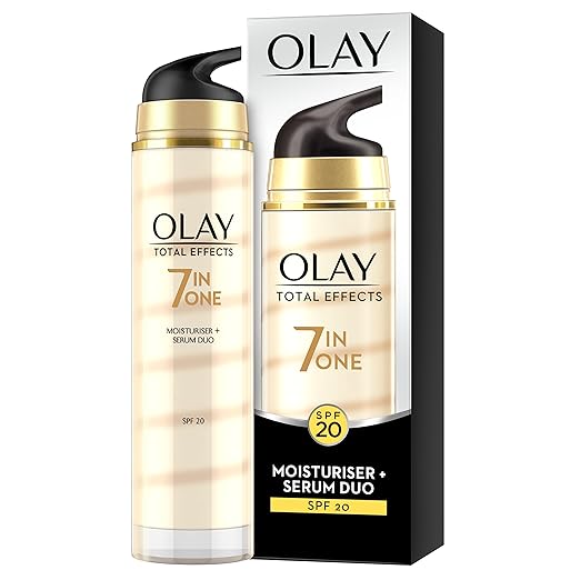 title=Olay- Total Effects 7 in 1, Crema idratante + Siero anti-età multifunzione,
