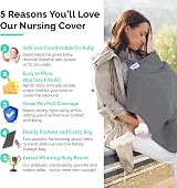 Juicy Bumbles Breastfeeding Cover with Pockets Black view 5