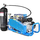 TUXING 4500Psi PCP Air Compressor 3.5CFM100L/min Scuba Diving Compressor | Four-Cylinder Auto Stop 110V 60HZ Single-phase Scuba Compressor with Fan Cooling System for PCP Rifle Paintball,Firefighting