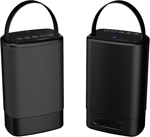 Sylvania Portable Outdoor Dual Bluetooth SpeakersSet of 2 Speakers, SP096Black
