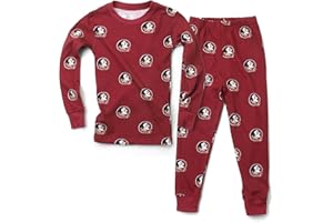 Wes and Willy NCAA Boy's All Over Print Long Sleeve PJ,