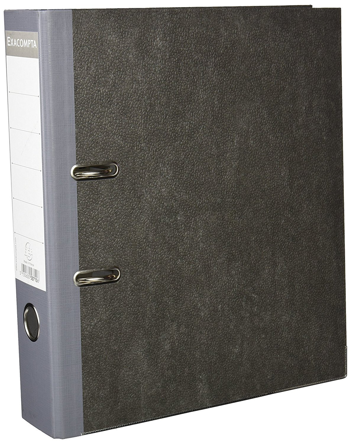 Exacompta - Ref 53710E - Lever Arch File - 320 x 290mm in Size, Suitable for A4 Documents, 70mm Spine, 75mm Rings, Reinforced Metal Finger Pull - Grey