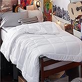 Bedsure Comforter Duvet Insert - Quilted Comforters Twin XL Size, All Season Duvet, GentleSoft Down Alternative Bedding, with 8 Tabs, Gifts for Women/Men, White, Twin XL 92 x 68 Inches