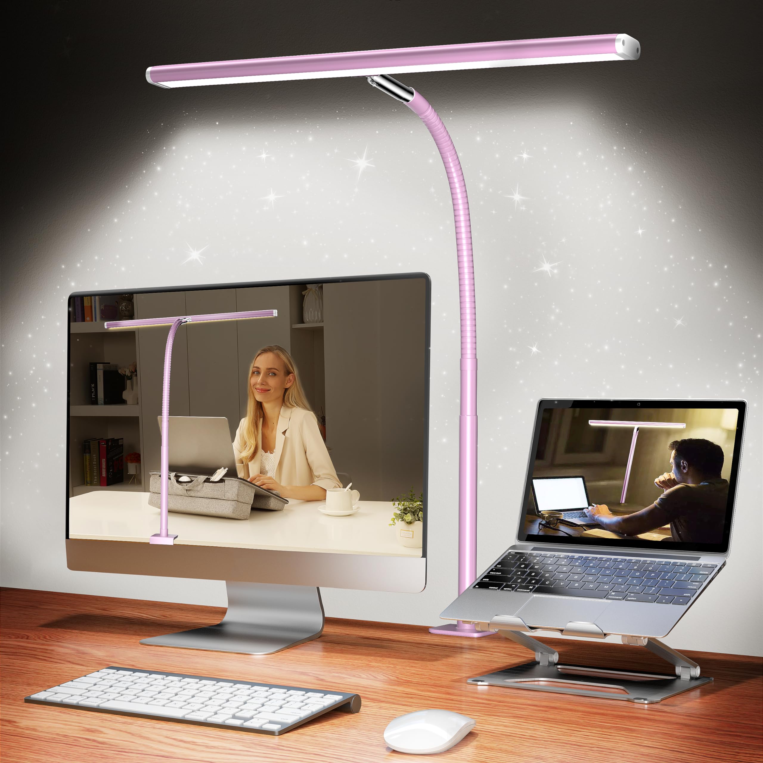 Airlonv LED Desk Lamp for Office Home, Eye-Caring