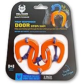 Militaur First Responder Door Stop/Jam Orange (3 Pack) – Glow-in-The-Dark Orange, Molle Compatible, Tactical Door Jam for Pol