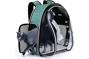 BAGLHER Cat Carrier Backpack Bubble - Fit Up to 18 Lbs - Airline-Approved Dog Backpack Carrier for Small Pets Puppies Dogs Bunny, Space Capsule Dog Carrier Backpack for Travel Outdoor Hiking, Green