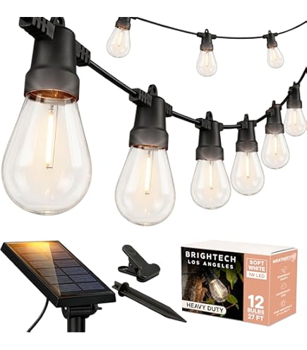 Brightech Ambience Pro Solar Powered Outdoor String Lights