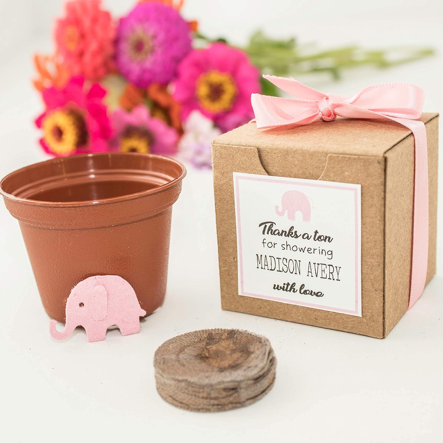 flower baby shower favors