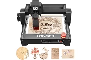 LONGER RAY5 Laser Engraver 2500mW High Precision 0.04 * 0.04mm Laser Cutter and Engraving Machine 130x130mm Working Area Mini Portable Laser Engraver for Wood Metal Acrylic Glass