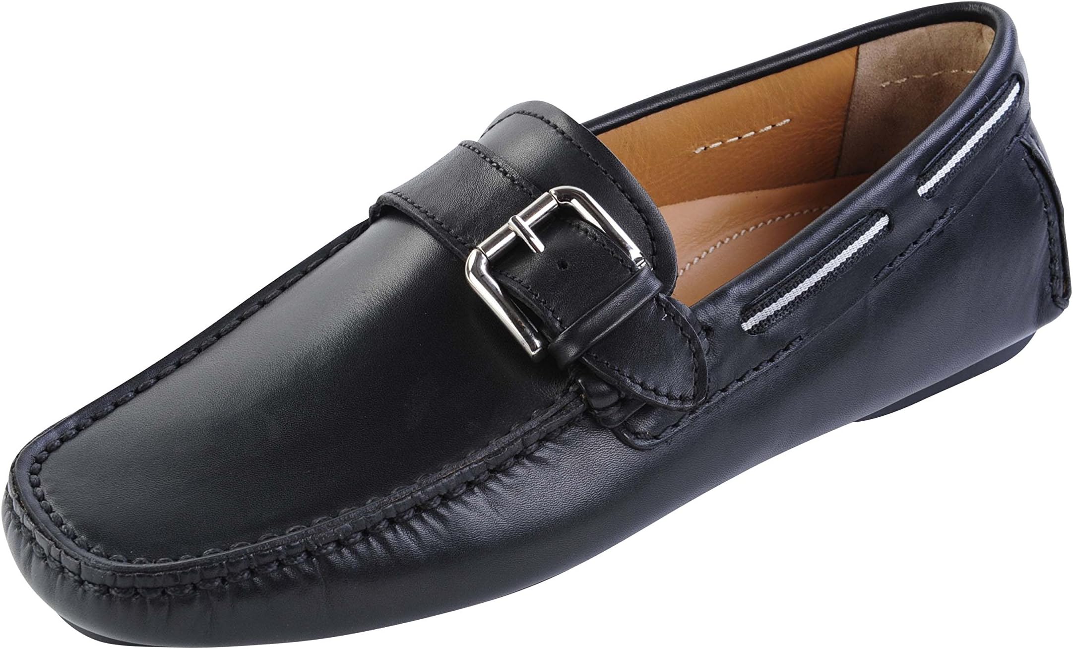 Bally Switzerland Shoes Men Driver Moccasins Smooth Leather 38 Low-Top Black