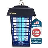 Flowtron Electric Bug Zapper, 1 Acre Outdoor, 40W UV, 5600V Zap, Black | Protects yards, patios, and farms - octenol lure attracts and helps eliminate mosquitoes, flies, and gnats - UL listed