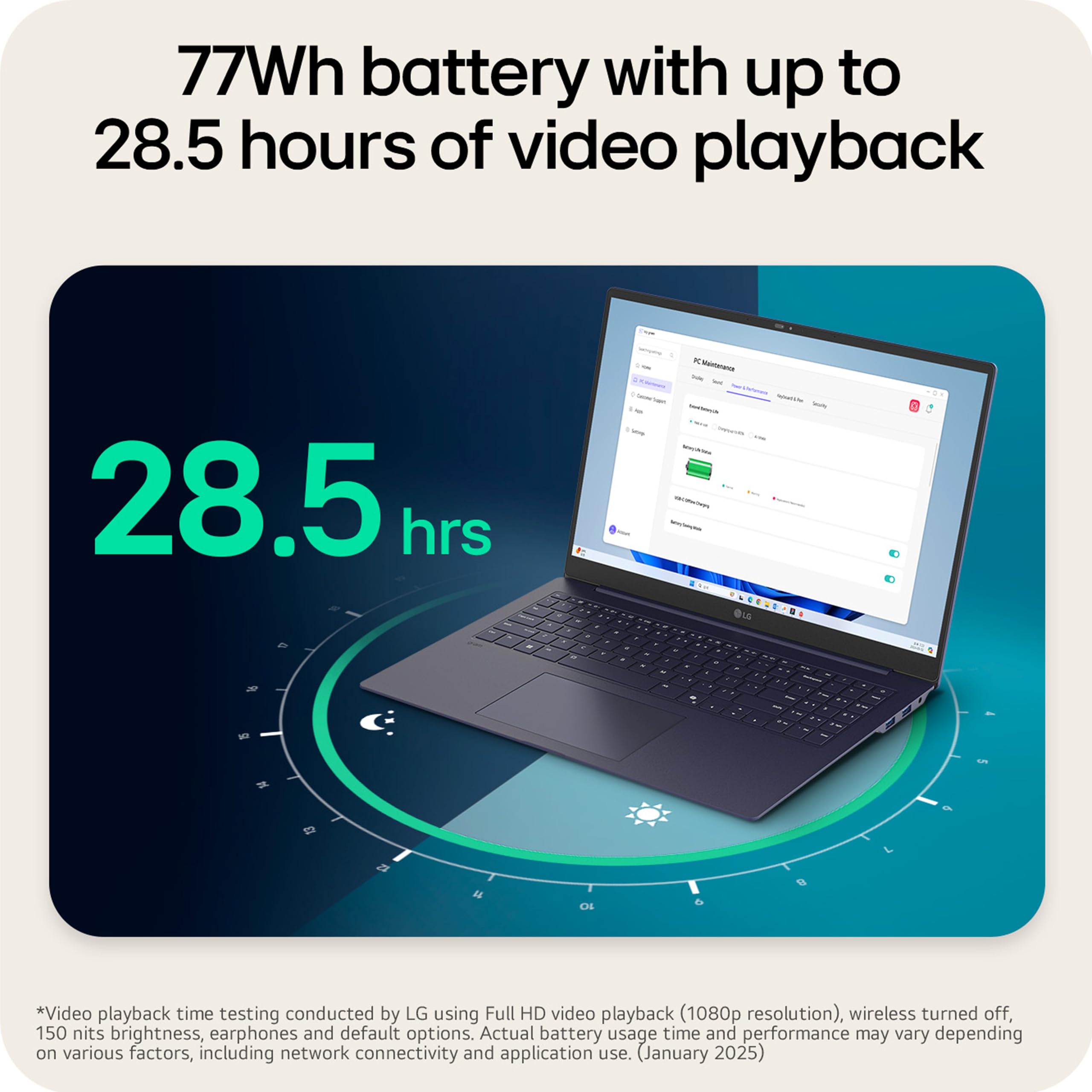 LG gram 16-inch Thin and Lightweight Laptop Computer, Copilot+ PC, Intel Evo Edition Powered by Intel Core Ultra9 288V Processor, Windows 11 Home, 32GB RAM, 2TB SSD - Obsidian Black