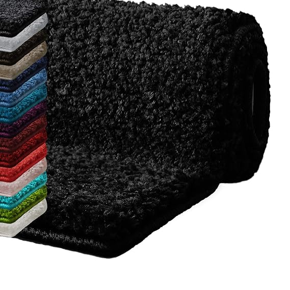 Badematte Hochflor Sky Soft | Weicher, Flauschiger Badezimmerteppich in Shaggy-Optik | Badvorleger Rutschfest waschbar | Öko-