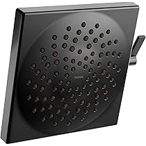 MOEN Attune 8-Spray Patterns 4 In. Single Wall Mount Fixed Shower Head In Matte Black 218W0BL