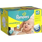 Pampers Swaddlers Diapers Size 2 Economy Pack Plus 186 Count,  (Packaging May Vary)