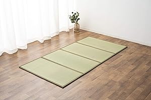 EMOOR Japanese Tatami Mat Full Natural Rush Grass (Undyed), Foldable Igusa Mattress Floor Sleeping Japanese Futon Mattress Me