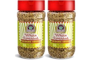 Natural Earth Products - White Roasted Sesame Seeds - Sesame Seeds for Nutritious Dishes, Teas & Seasonings - Baking, Cooking & Healthy Recipes - OU-Kosher Parve - 4 Oz (2-Pack, Total of 8 Oz)