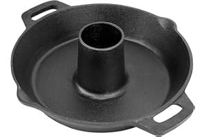 Bruntmor Pre-Seasoned Cast Iron Roasting Pan | Chicken Roaster | Turkey Fryer | Nonstick Frying Pan | Cast Iron Skillet |Use in Oven, Stove or on Outdoor Grill Chicken Holder Roaster Pan