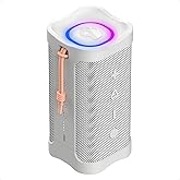 Skullcandy Terrain 2 Wireless Bluetooth Speaker, IPX7 Water Resistant, 14H Battery, Multi-Link, LED Light Show, Lightweight & Portable (Bone)