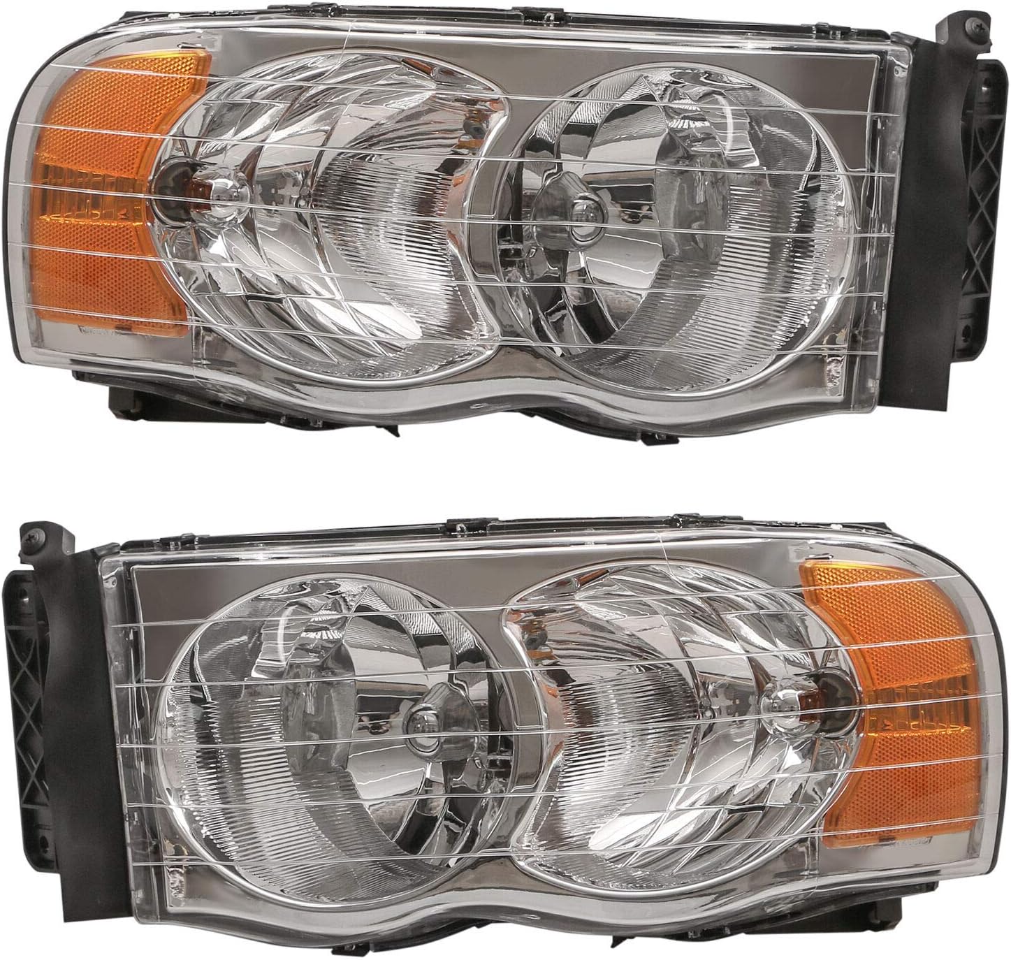 Chrome Housing with Amber Reflector Front Lamp Front Lamp MOSTPLUS