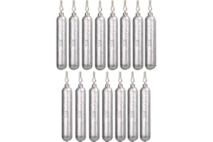 Reaction Tackle Lead Drop Shot Weights - Saltwater and Freshwater Fishing Sinkers - No Snag Skinny Pencil Shaped Lead Weight 