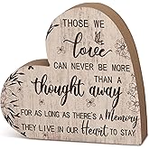 Yookeer Sympathy Gift Memorial Heart Present for Loss of Loved One Bereavement Gift Bereavement Sign Grieving Decorative Plaque for Loss of Deceased Father Mother Son Brother Condolence(Flower)