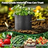 T4U Grow Bags with Handles 10 Gallon Pack of 10 for Tomatoes Potatoes view 3