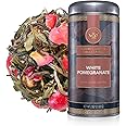 Teabloom White Pomegranate Loose Leaf Tea, Distinctive and Delicate White Tea, Certified Kosher, Fresh Whole Leaf Tea in Reusable Gift Canister, 2.82 oz/80 g Canister Makes 35-50 Cups
