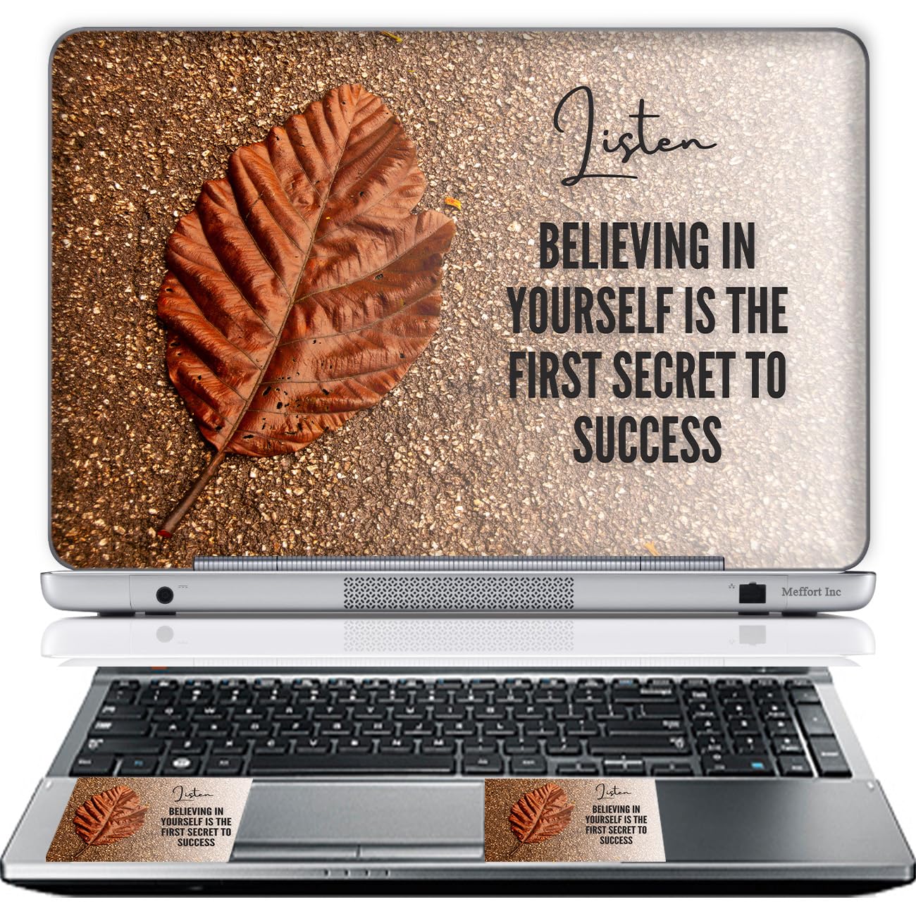 Photo 1 of 17 17.3 Inch Laptop Skin Sticker Cover Premium Sticker Cover Art Decal Decorative (Included 2 Wrist Pad Skins) - Famous Quotes A