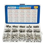 BOJACK 15 Values 200 pcs Fast-Blow Glass Fuses