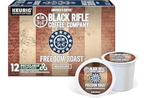 Black Rifle Coffee Company Freedom Blend, 12 Count, Medium Roast K Cups - Single Serve K Cups Coffee Pods - Kcup Pods Compatible with Keurig 1.0 & 2.0 - Made from Arabica Beans