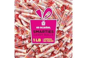 ON OCCASION Smarties Candy Rolls – 1 lbs. Hard Candy Bulk – Six Flavors Variety Pack – Gluten Free Easter Candy - Individually Wrapped Assortment For Goodie Bags, Party Favors