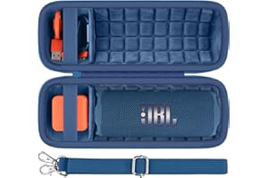 Baval Hard Portable Case Compatible With JBL Flip 7 Portable Wireless Bluetooth Waterproof Speaker(Blue Case)