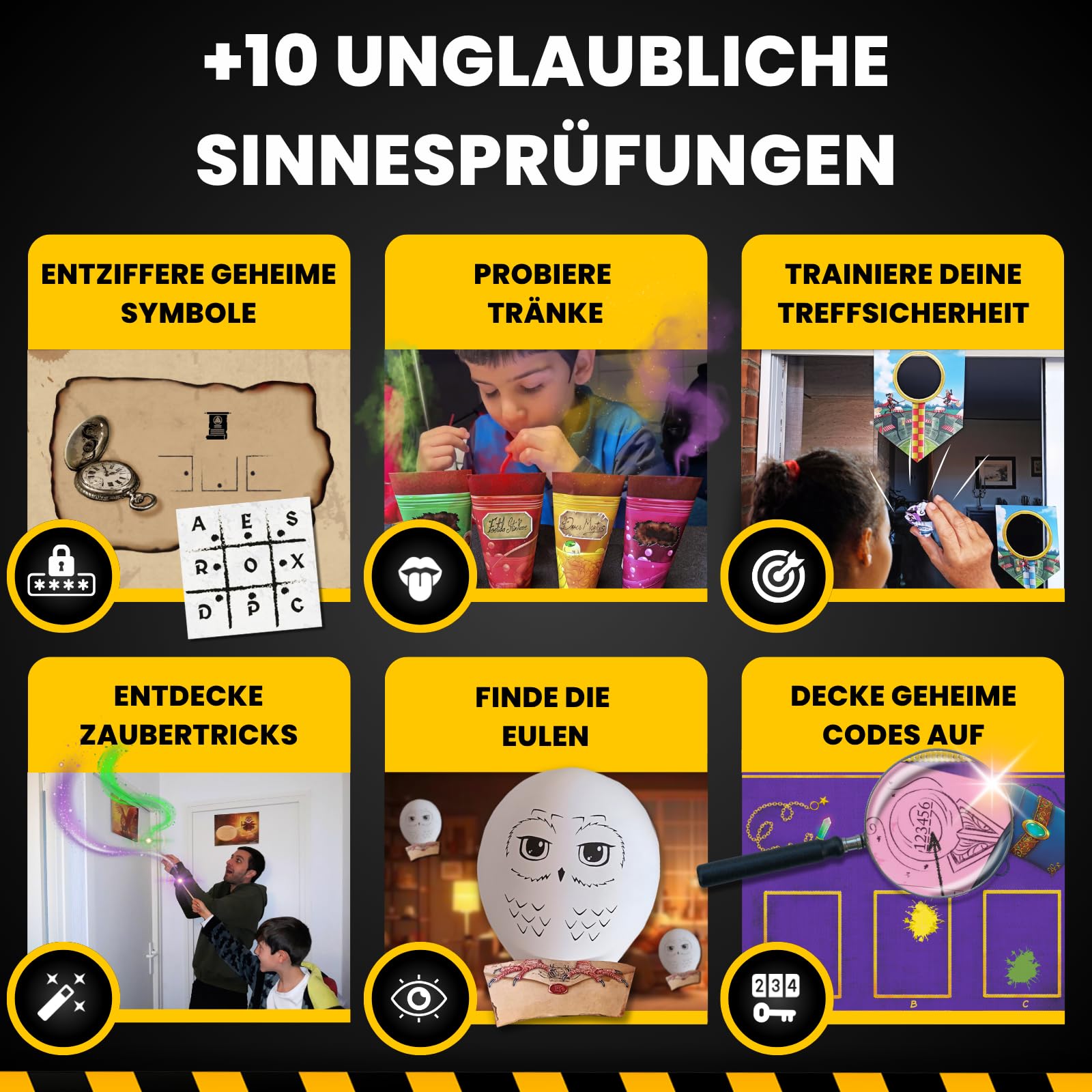 Escape-Room-Spiel für Kinder | 5 bis 12 Jahre Harry-Potter-Spiel | Harry-Potter-Geschenk & Partydekoration für Geburtstage | Familienspiel zum Exit | 5 rätselhafte Räume | (1 bis 5 Spieler) 4
