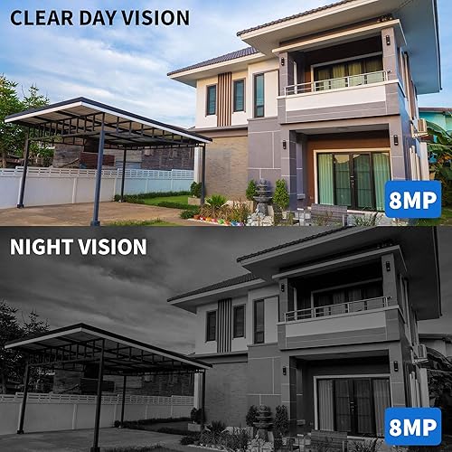 GW Security 8CH 4K CCTV System With 8 Weatherproof 8MP Cameras & 2TB DVR