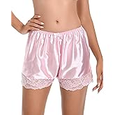 Satini Women's Lingerie Lace Briefs Panties French Knickers Satin Shorts