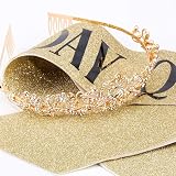 DRESHOW Rhinestone Birthday Tiara Crown & Glitter Sash Queen Girl Set view 5