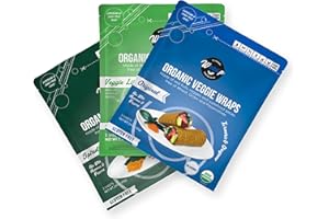 WrawP Organic Mini Veggie Wrap Variety Pack of 3 flavors (Original, Spirulina, Veggie Life) SHELF STABLE, All Natural, Gluten Free, Paleo, Raw Vegan. Perfect for Wraps, flat bread, snack