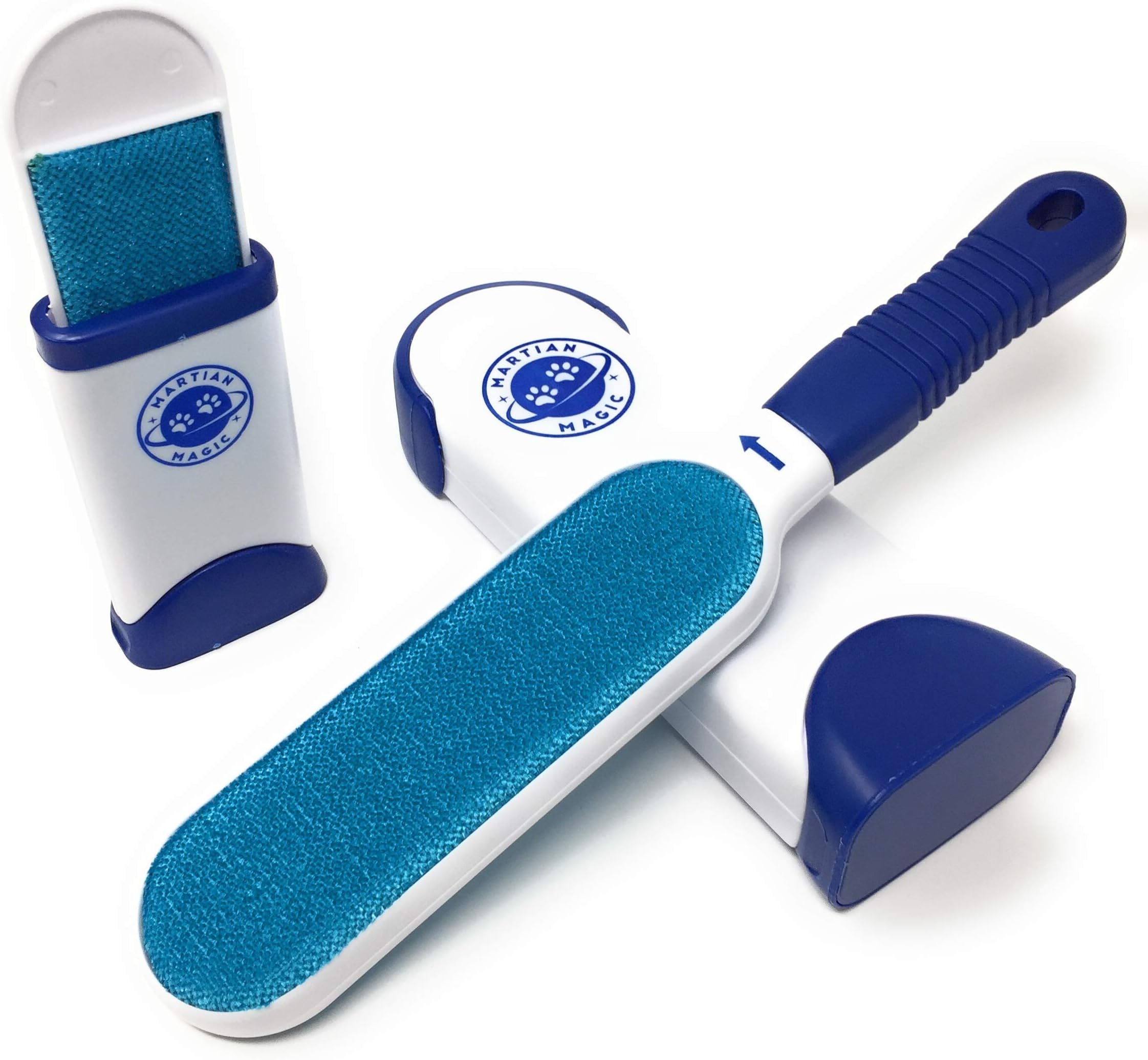 Fur & Lint Remover for Pet Hair, Dust, Clothes Fuzz, with A Self-Cleaning Base & Travel Size Version, Works On Cat & Dog Hair