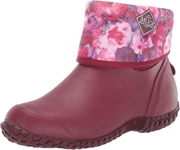 Muck Boot Women's Muckster II Mid Ankle Boot, Red/Multi Floral, 3 UK