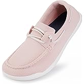 WHITIN Women's Wide Slip-on Barefoot Shoes | Lace-Up Casual Boat Shoes & Moc-Toe Loafers