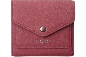 Borgasets Small Wallet for Women Genuine Leather RFID Blocking Card Holder Organizer Pocket Compact Bifold Ladies Mini Purse