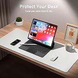 Aothia XL Desk Pad 122x43cm PU Leather Anti-Slip Waterproof Blotter Grey view 6