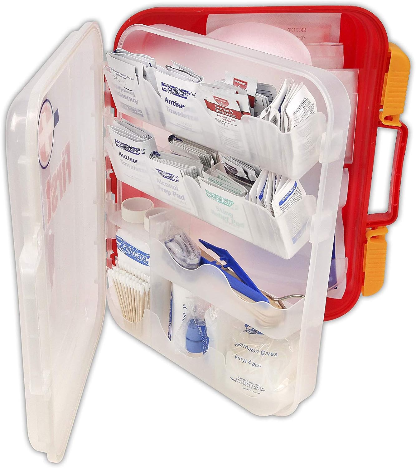 Rapid Care First Aid RC-BLMD-354 354 Piece ANSI/OSHA Compliant Emergency First Aid Kit, Wall Mountable, Multi Compartment with Easy Access Tilt Trays: Home Improvement