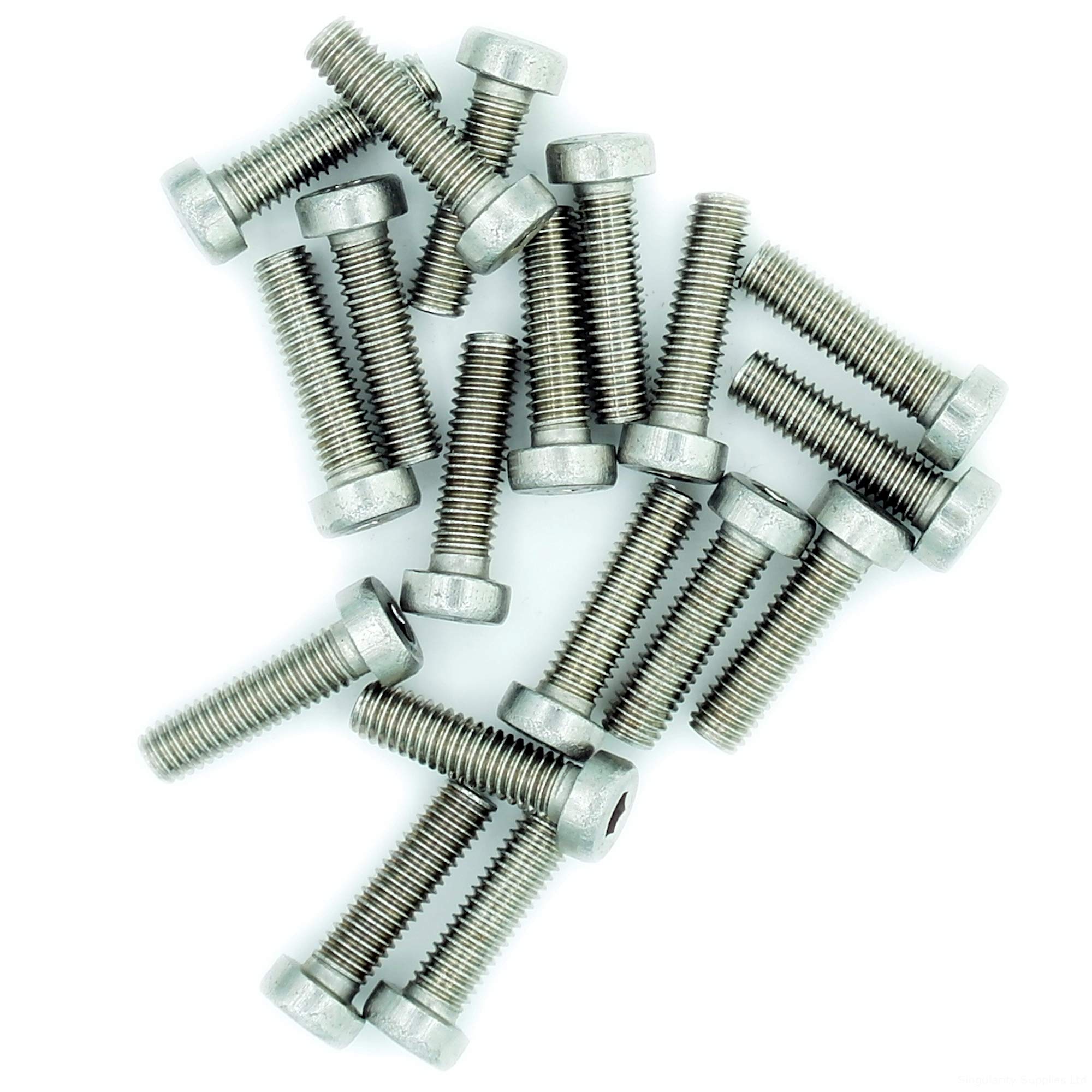 M6 (6mm x 25mm) Hex Socket Cap Screw (Bolt) (Low Head) - Stainless Steel (A2) (Pack of 20)