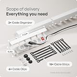 PAMO Cable Management Under Desk 88 cm with 10x Cable Ties Desk Organizer view 5